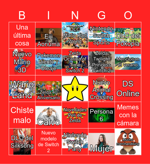 Nintendo Direct 09/06 Bingo Card
