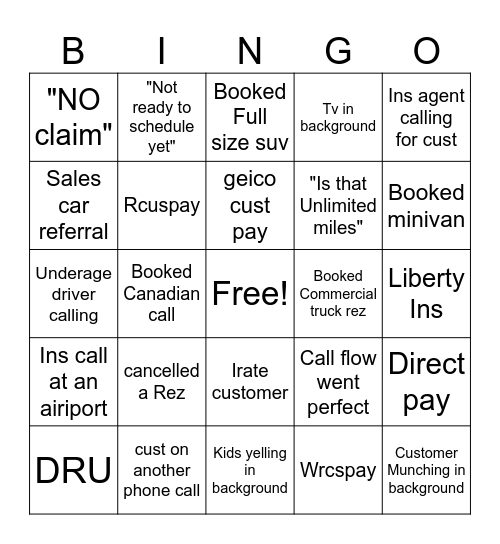 June 9 RRD Bingo Card