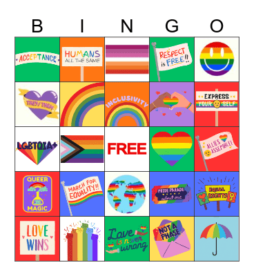 PRIDE BINGO Card