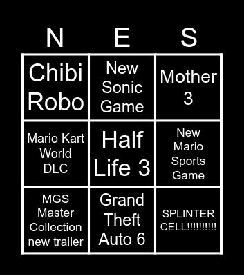Kirby the Genocidal Maniac Bingo Card