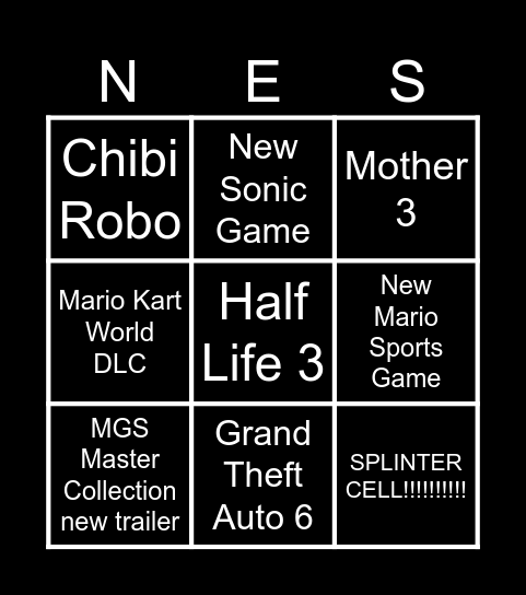 Kirby the Genocidal Maniac Bingo Card