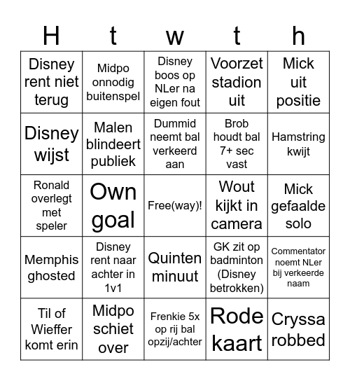 WK 2026 Jort& Arjan Bingo Card