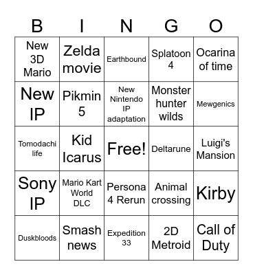 6/9/26 direct Bingo Card