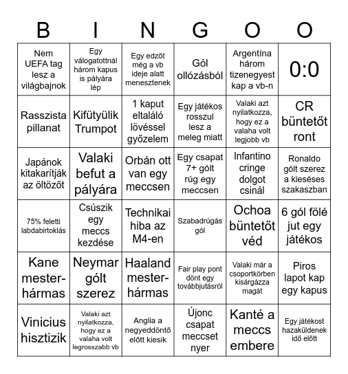 Bingo VB 2026 Bingo Card