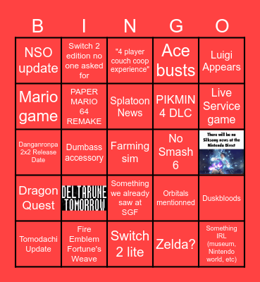 6/9 Direct Bingo Card