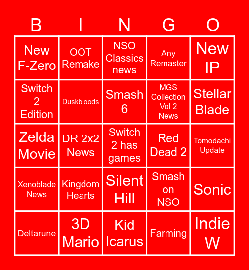 SHAM'S DIRECT BINGO Card