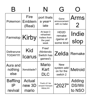 Direct Bingo Card