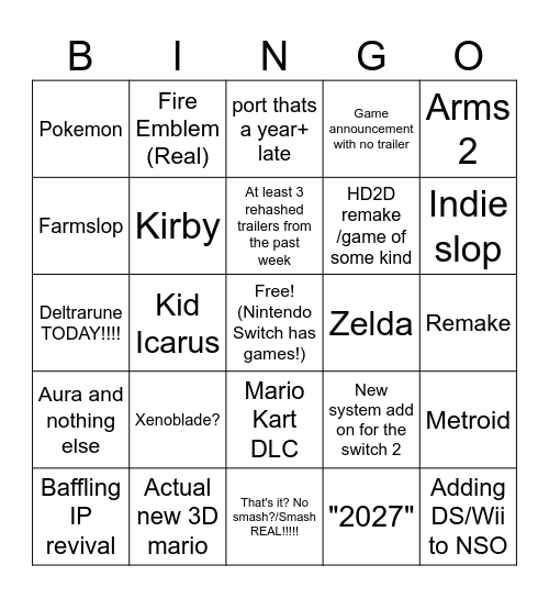 Direct Bingo Card