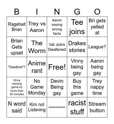 Discord Bingo Card
