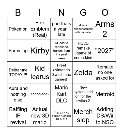 Direct Bingo Card