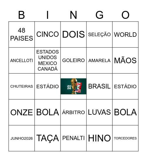 COPA DO MUNDO Bingo Card