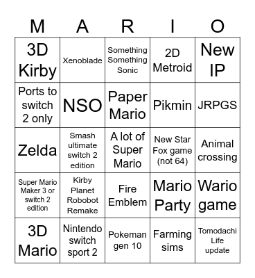 Direct Bingo 6/9/26 Bingo Card