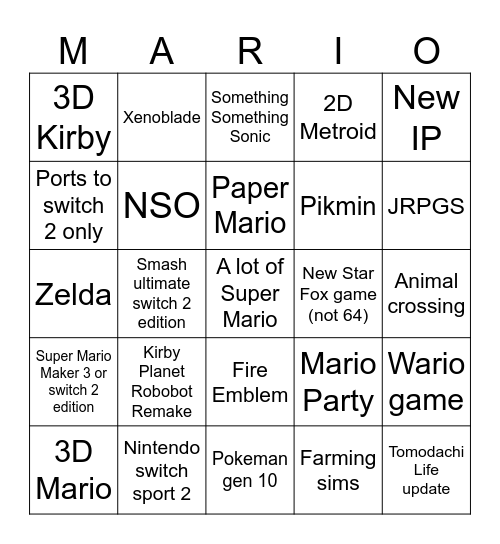 Direct Bingo 6/9/26 Bingo Card