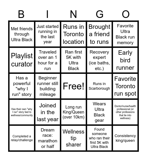 Ultra Black's 2nd Anniversary Bingo Card