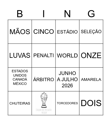COPA DO MUNDO Bingo Card