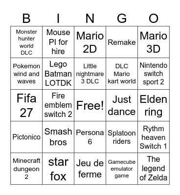 Raph nintendo direct 9 juin bingo Card