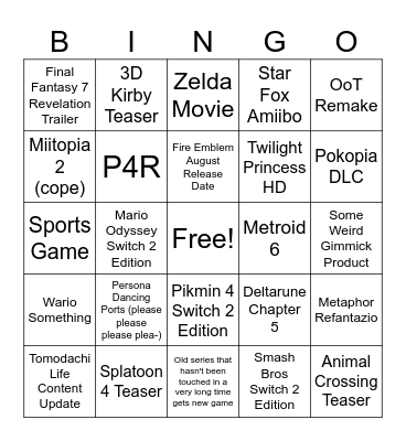 June 2026 Direct Bingo Card