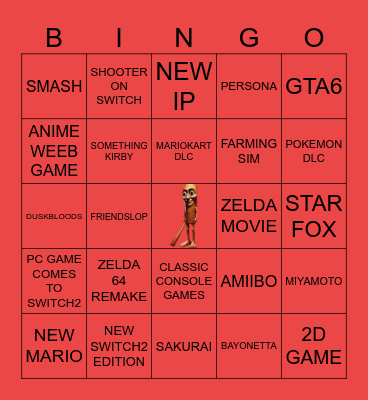 NINTENDO DIRECT 6.9 Bingo Card