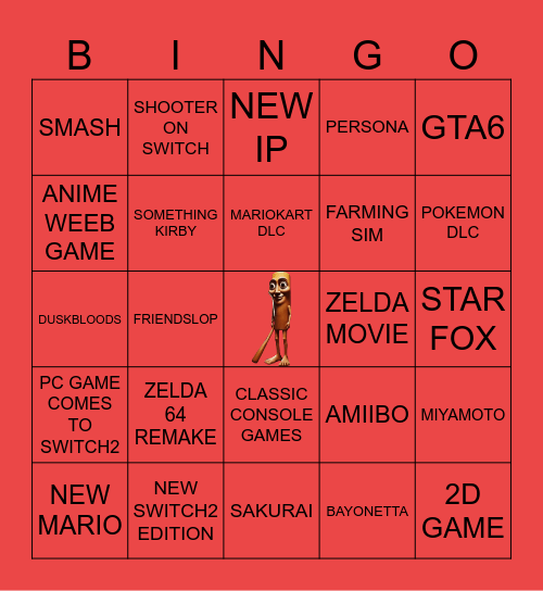 NINTENDO DIRECT 6.9 Bingo Card