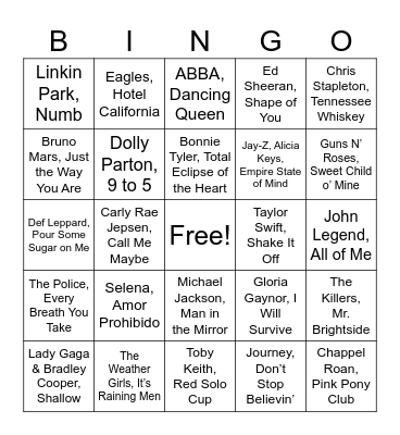 Round 1 Bingo Card