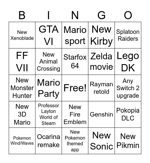 June 2026 Direct Bingo Card