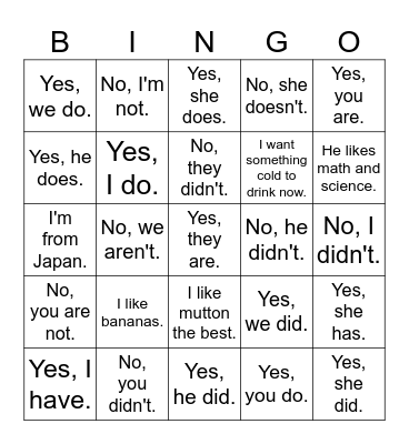 Come to Us, Teachers! Bingo Card