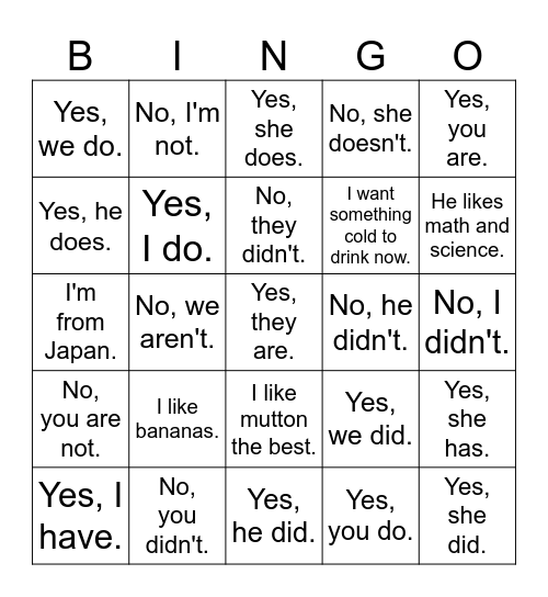 Come to Us, Teachers! Bingo Card