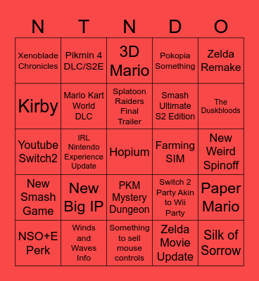 6/9 Direct Bingo Card