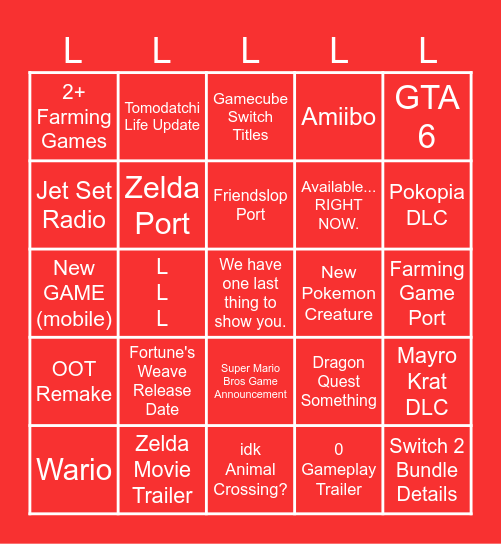 Direct Bingo Card