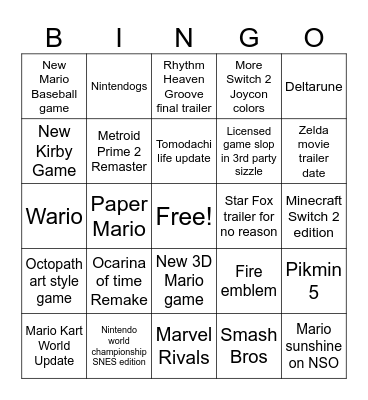 Gram Direct™ Bingo Card