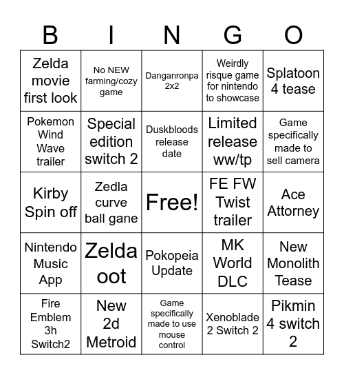Direct 6/9 Bingo Card