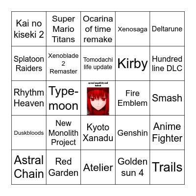 2026/06/09 NINTENDO DIRECT Bingo Card
