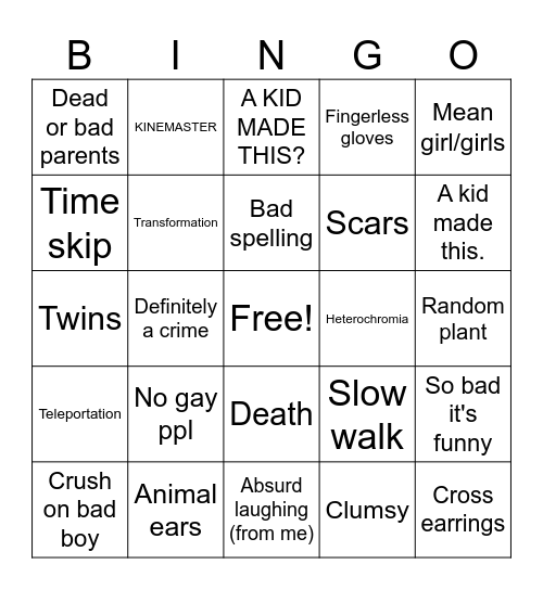Gacha Bingo Card
