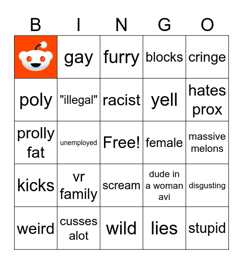 vrchat bingo Card