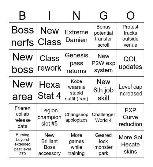 KMS Summer 2026 Bingo Card