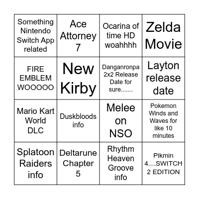 Direct 2026 Mini Bingo Card