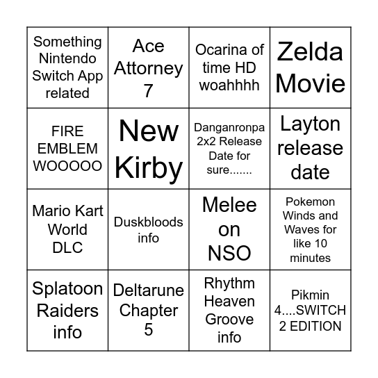 Direct 2026 Mini Bingo Card