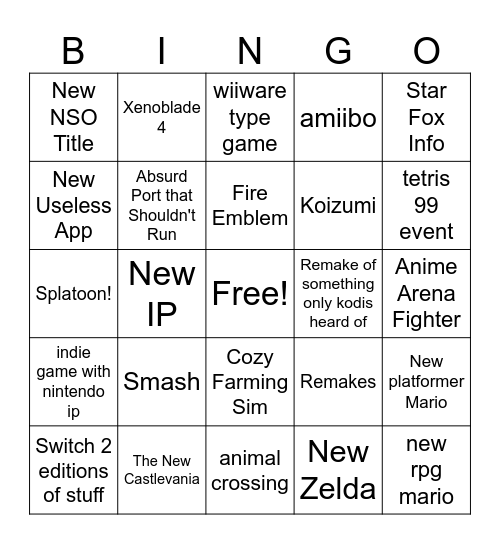 Direct 6/9/26 Bingo Card