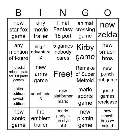 direct bingo Card