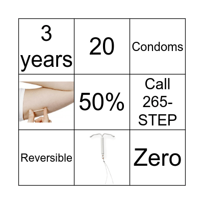 BIRTH CONTROL BINGO Card