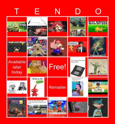 Ninten Dire Bingo Card