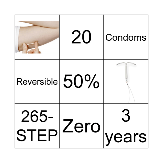 BIRTH CONTROL BINGO Card