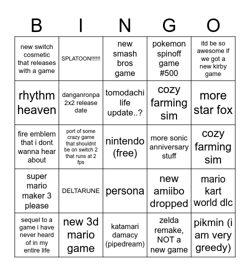 direct bingo Card