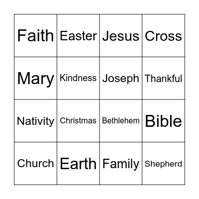 CE Memory Bingo Card