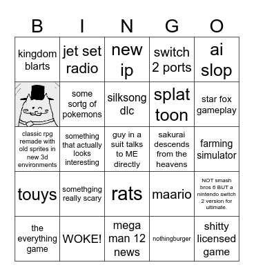 that1fungi nintendo direct bi ngo Bingo Card