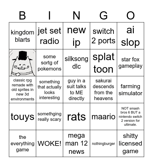 that1fungi nintendo direct bi ngo Bingo Card