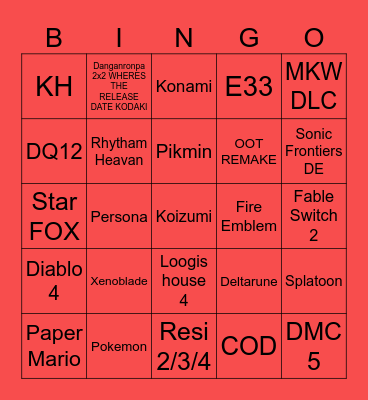 JUNE DIRECT Bingo Card
