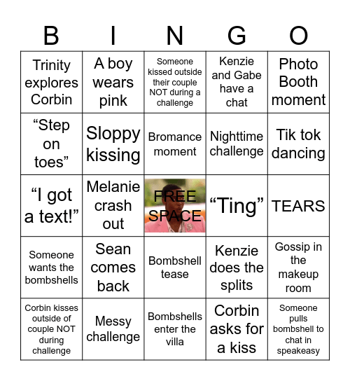 Love Island Bingo Card