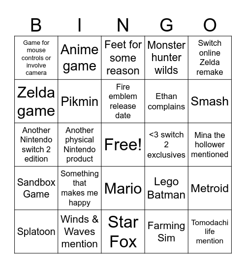 Bingo, that exists Bingo Card