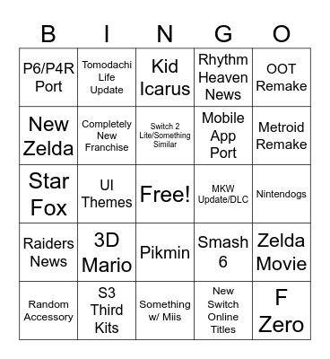 First Direct in 9 Months Bingo Card